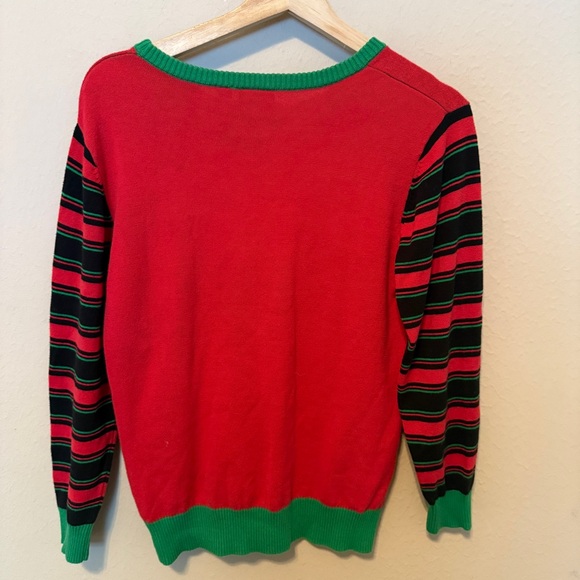 Christmas Sweater Felt Festive Might Delete Ugly Sweater  Winter Holiday Medium - Picture 2 of 5
